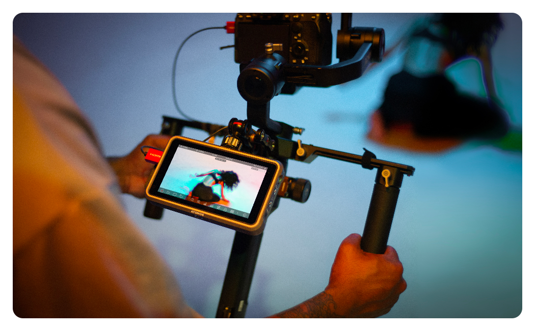 Atomos Ninja in use for a photo shoot, Atomos Ninja