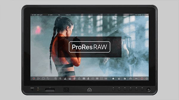 sumo pro-19 showing the ProRes RAW codec on a grey background
