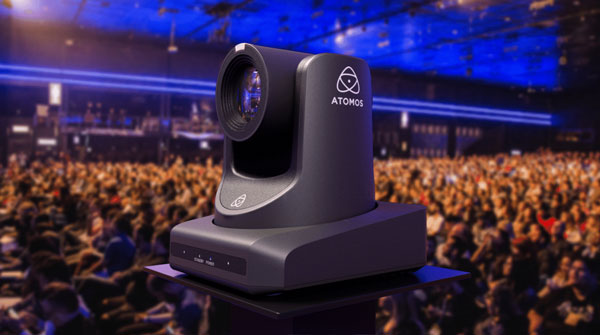 atomos ptz camera with a concert crowd in the background