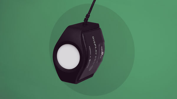 colour calibratior on a green background