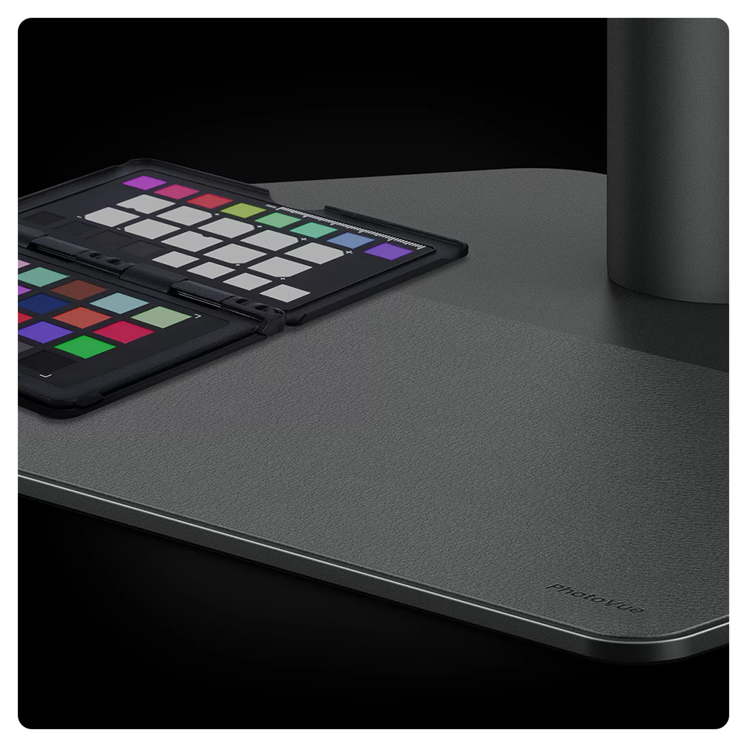 close up of the benq monitor base