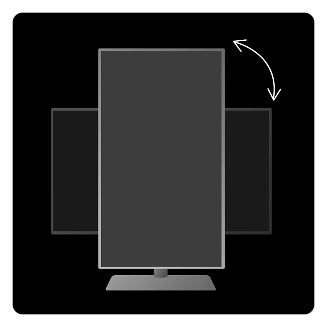 illustraion showing how the benq monitor posistion changes