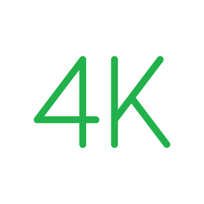 Green 4K text icon