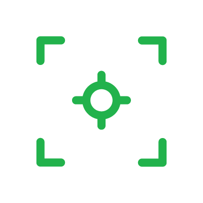 Green autofocus bracket icon