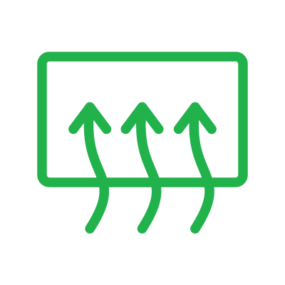 green icon of heater
