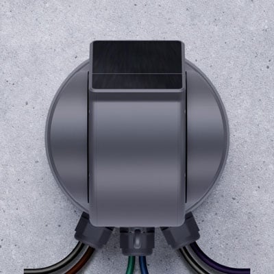 Top down view of BirdDog O4 camera with connected cables