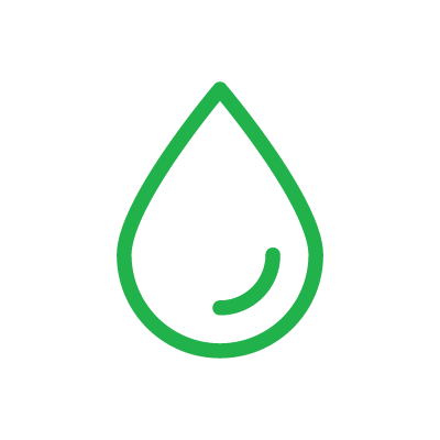 Green water drop icon