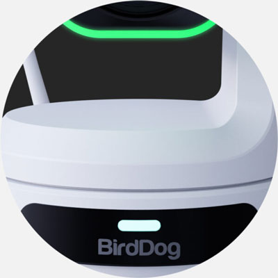 close up of the birddog ptz camera base