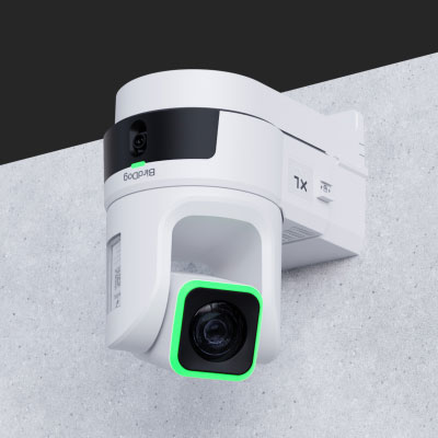 birddog ptz camera mounted to a wall