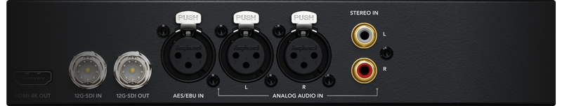 image of Blackmagic Audio monitor 12G G3 XLR analog inputs 