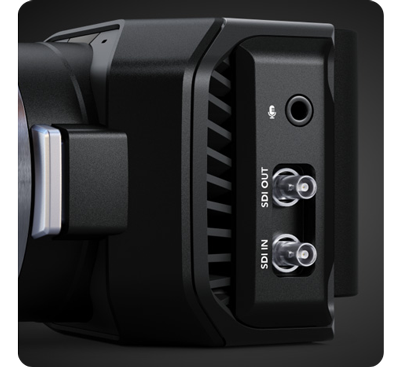 Blackmagic Micro Studio Camera 4K G2 12G-SDI input and output connections