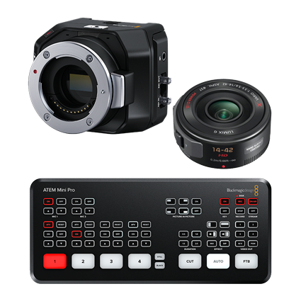 Blackmagic Design Micro Studio Camera 4K G2 Bundle with LUMIX G 14