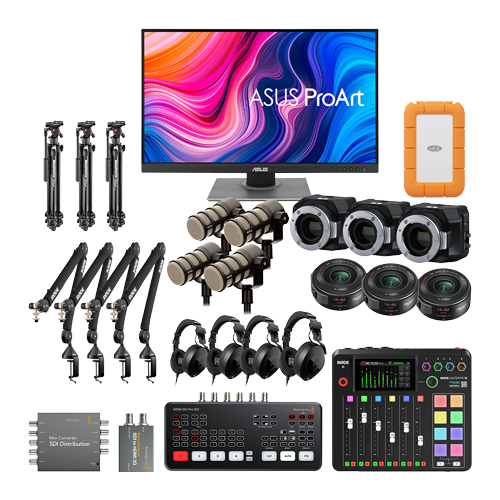 4-Person Blackmagic Complete Podcast Kit