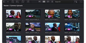 Screenshot of Blackmagic Cloud Camera Sync Media pool window