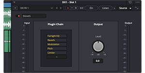 Fairlight Chain FX software window 