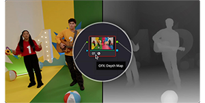 DaVinci Resolve Depth Map Software Preview Window
