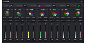 DaVinci Resolve 20 ColorSlice Palette window