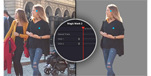 DaVinci Resolve 20 video preview with AI Magic Mask 2 