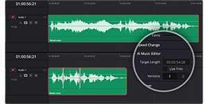 DaVinci Resolve Fairlight AI Music Editor