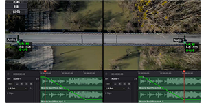 DaVinci Resolve Audio Panning video windows