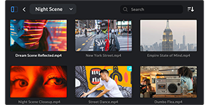 DaVinci Resolve 20 Media pool window with video thumbnails for 6 different clips