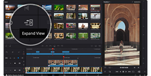Screenshot of DaVinci Resolve 20 Multisource live video editing of Ice Hockey Game