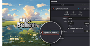 180 degree VR video preview window in DaVinci Resolve Studio 20