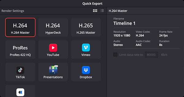 social media quick export