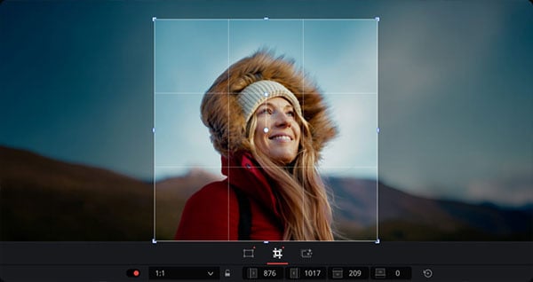 resolve 21 cropping and reframing tools
