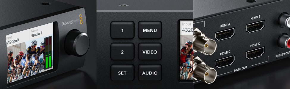 different angles of the Blackmagic Teranex Mini