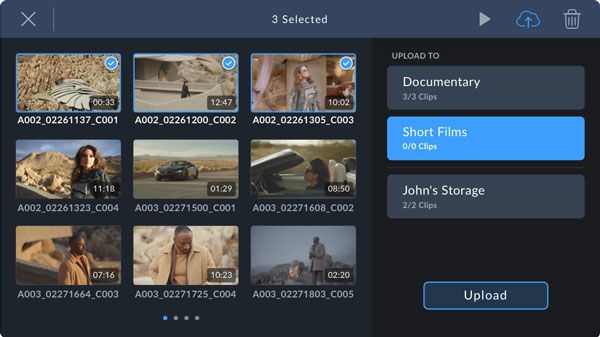 post production interface from footage filmed using the blackmagic ursa cine