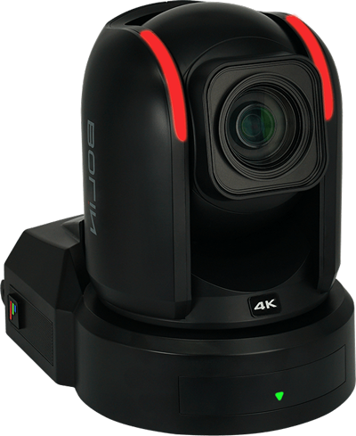 angled view of the bolin 4k ptz camera
