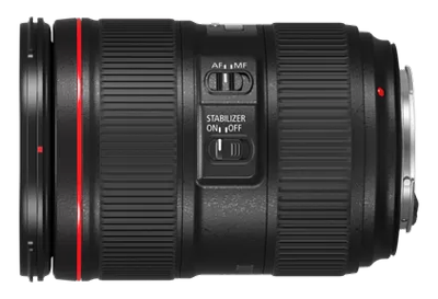 side view of the canon lens
