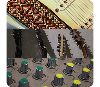 close up images of guitars and music equipment taken on the Canon EOS 2000D