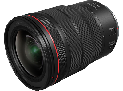 angled side view of the canon 35mm lens