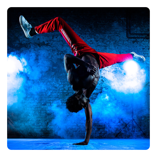 example photo of a man break dancing