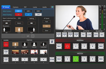 datavideo streaming studio touchscreen