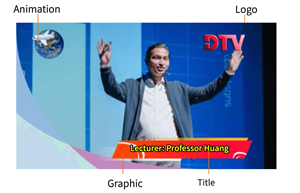 preview image of male speaker stood on stage with a lower third graphic with his name professor huang