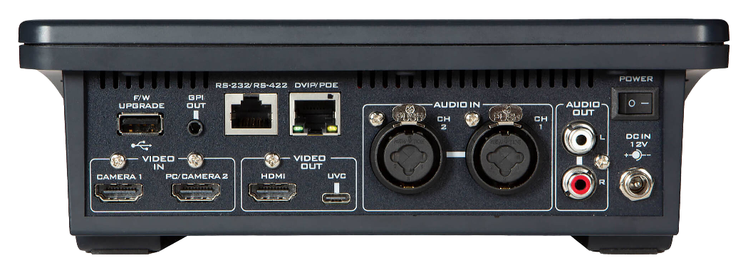 rear view of the 4k video switcher