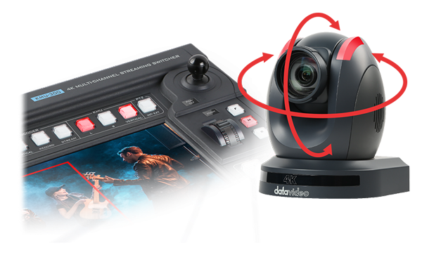 datavideo touch screen switcher being used to control a ptz camera