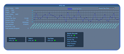 stats interface of the datavideo touch screen switcher