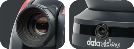 close up of the auto tracking ptz camera dual-lenses