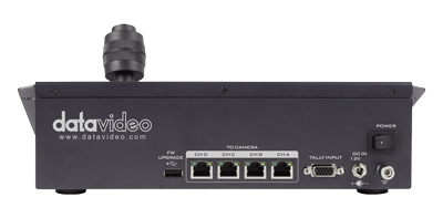 Photo of the rear I/O of the Datavideo RMC-180 MKII controller