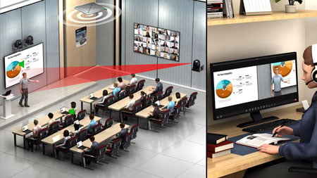 voice tracking control interface classroom