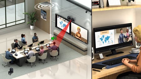 voice tracking control interface meeting room