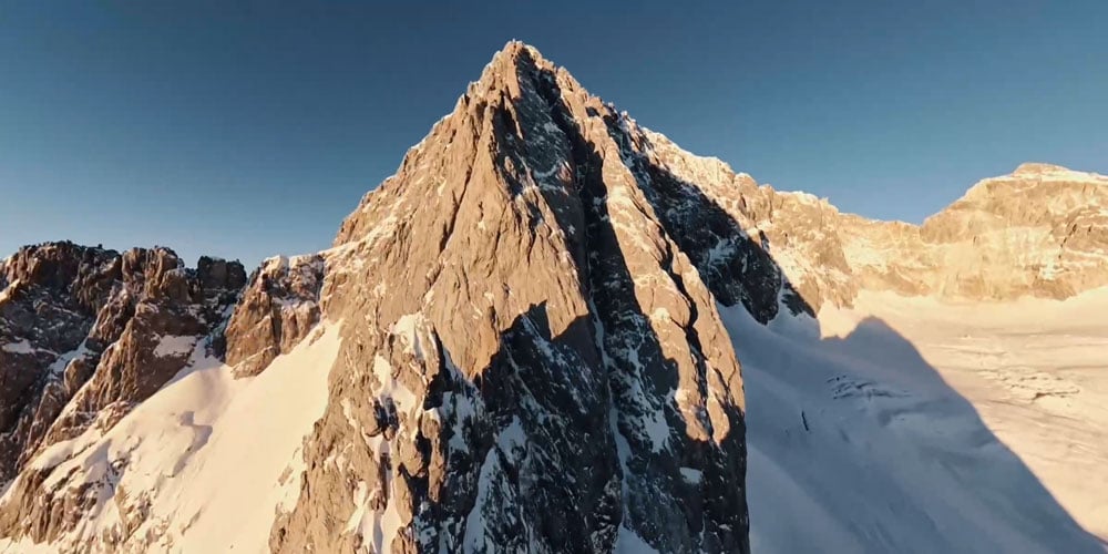 sample image of a mountain top taken with the dji avata 360