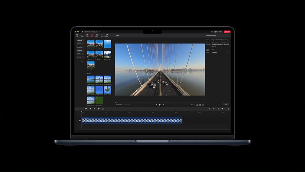 reframing footage from the dji avavta 360 on a laptop