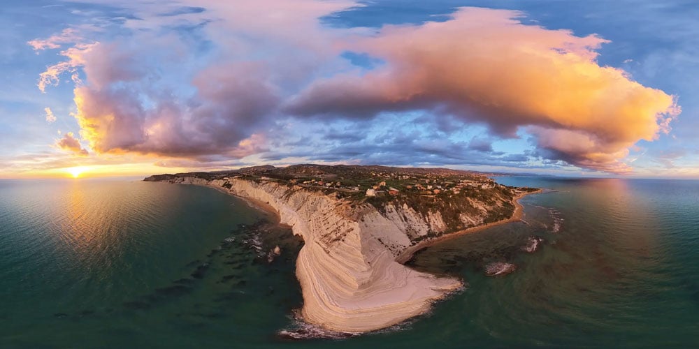 sample image of an island top taken with the dji avata 360