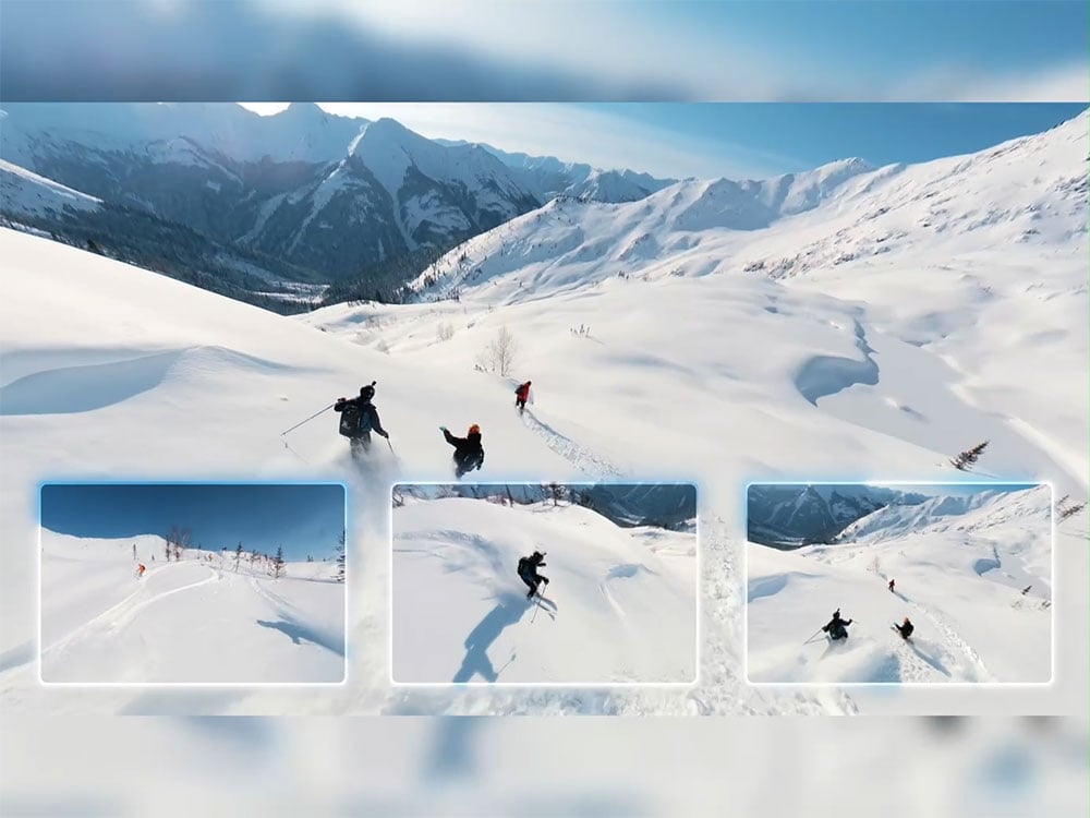 example of different perspective taken from the same shot using the dji avata 360