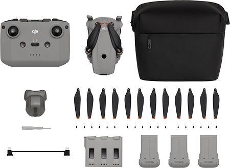 breakdown of what is included with the DJI Lito X1 Fly More Combo (DJI RC-N3)